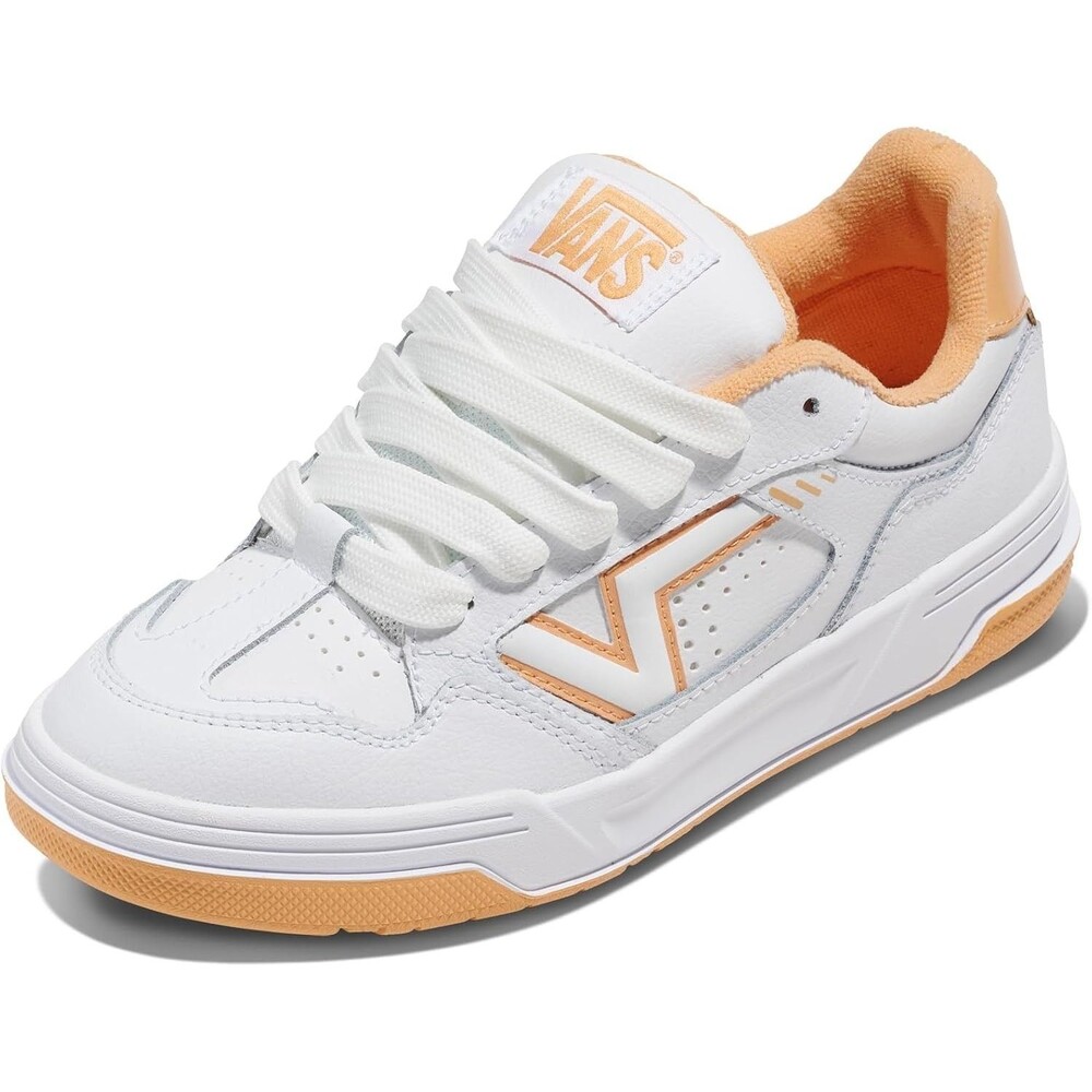 Vans Upland Sneaker Unisex White/Orange Men's 7 (Women's 8.5)
